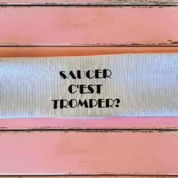 TORCHON EN COTON BRODERIE SAUCER C'EST TROMPER